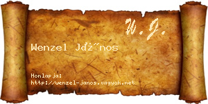 Wenzel János névjegykártya